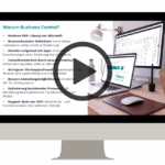 Bildschirm mit Inhalten aus dem Webinar zu Business Central