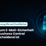 Beitragsbild: Cyberangriffe per Mail, warum Sicherheit Business Central entscheidend ist, Illustration von einem Sicherheitsschloss