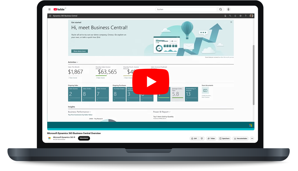 Microsoft Business Central im Video kennenlernen